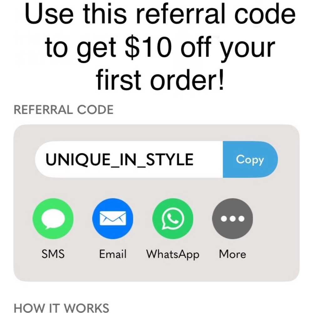 Promotional Referral Code - $10 Off First Order